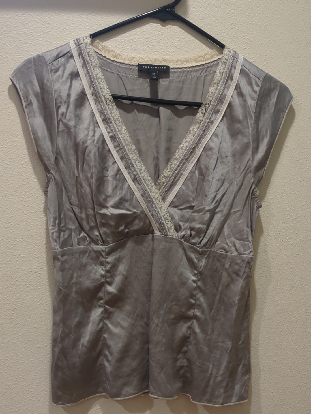 Silk Grey Silver 2000's Top